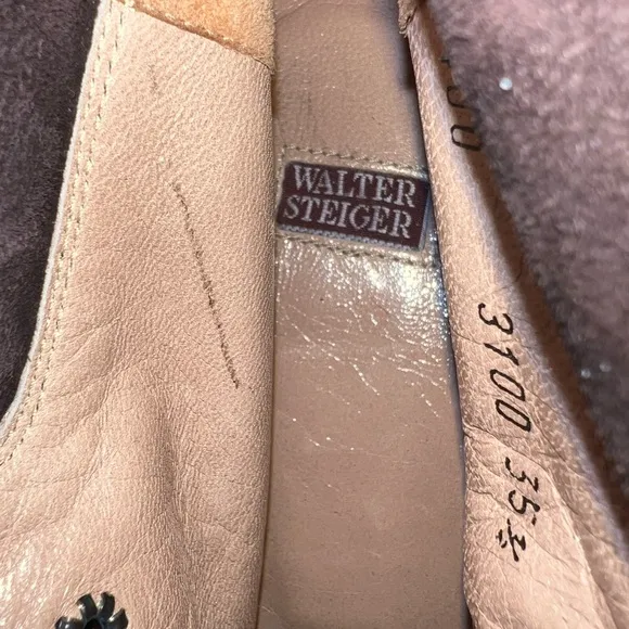 Deadstock Vintage Walter Steiger Brown Suede Lace Up Utility Combat Boots