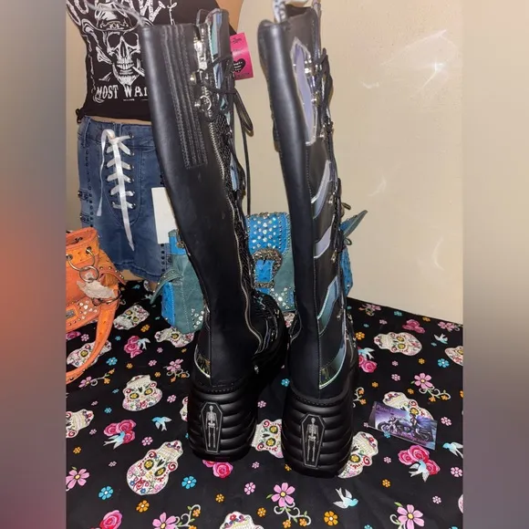 Demonia Magic Mirror Rave/ Concert Boots