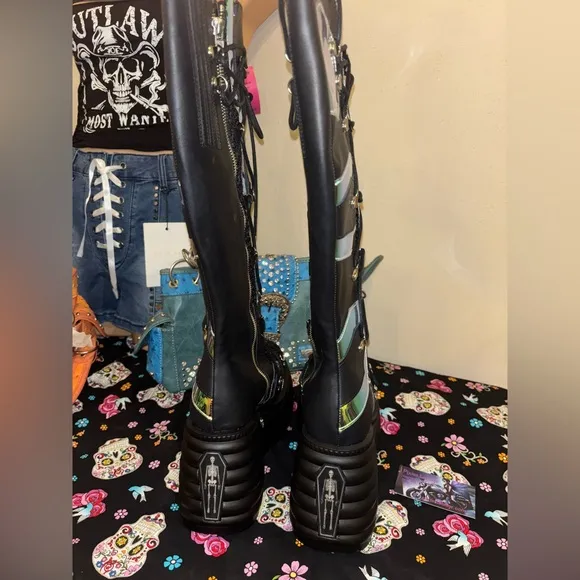 Demonia Magic Mirror Rave/ Concert Boots