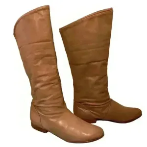 DEXTER Vintage Knee High Slouch Boots Tan size 7.5 in EUC