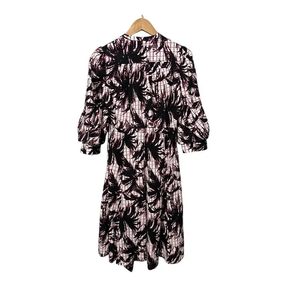 Diane von Furstenberg  Adele Printed Cotton Jacquard Wrap Dress Size 6