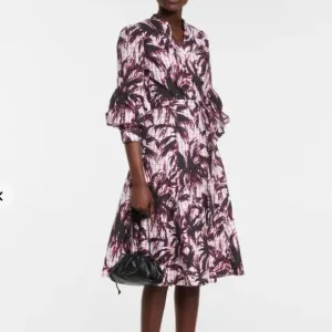 Diane von Furstenberg  Adele Printed Cotton Jacquard Wrap Dress Size 6