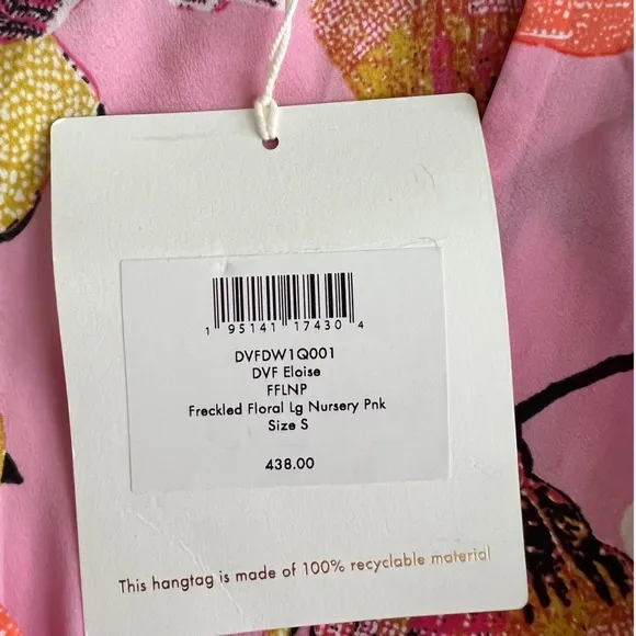 Diane Von Furstenberg Eloise Asymmetrical Faux-Wrap Dress Floral Nursery Pink