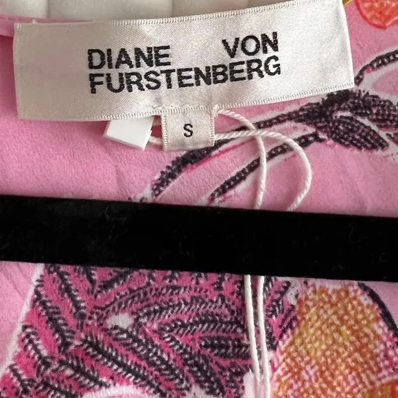 Diane Von Furstenberg Eloise Asymmetrical Faux-Wrap Dress Floral Nursery Pink