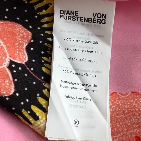 Diane Von Furstenberg Eloise Asymmetrical Faux-Wrap Dress Floral Nursery Pink