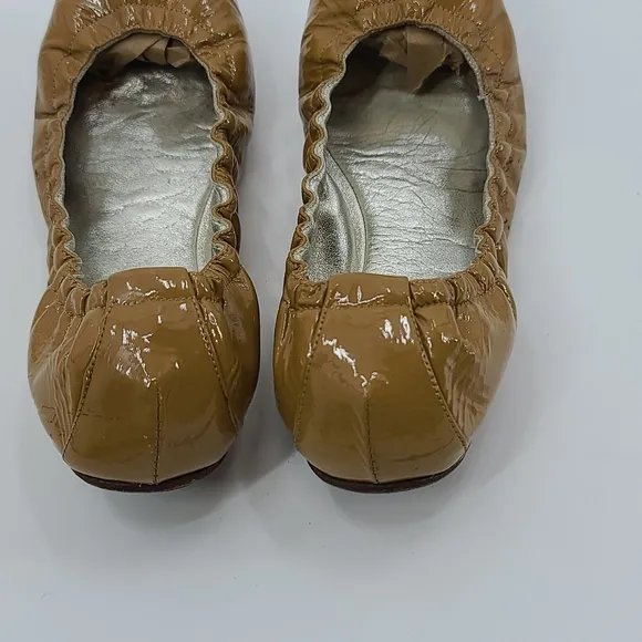 Dolce and Gabbana Nude Patent Leather Ballet Flats