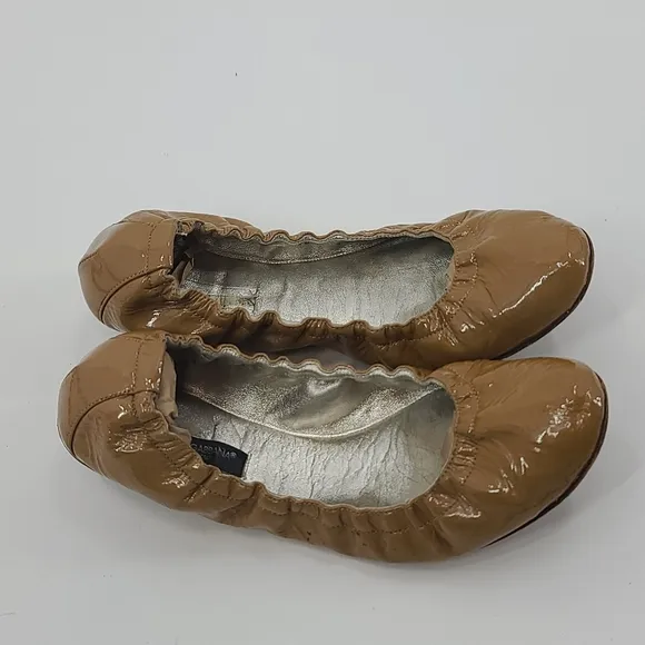 Dolce and Gabbana Nude Patent Leather Ballet Flats