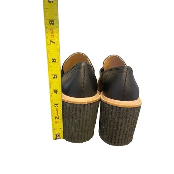 Dolce Vita Brenan Wedge Slip On Platform Loafers Chunky Womens 6.5 Gold Chain