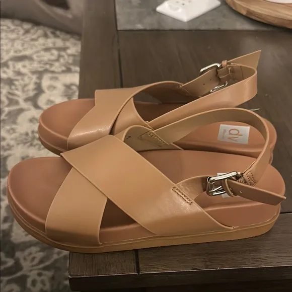 Dolce Vita Tan Cross-Strap Sandals NWT