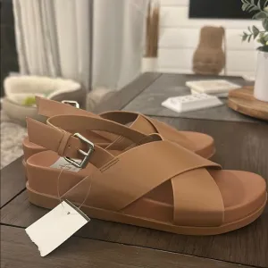 Dolce Vita Tan Cross-Strap Sandals NWT