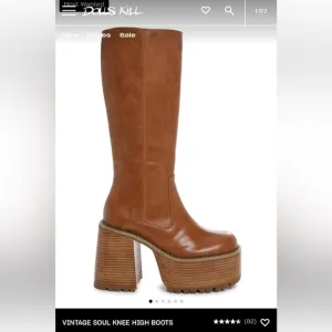 Dolls Kill Delia’s Vintage Soul Knee Hig Faux Leather Platform Boots