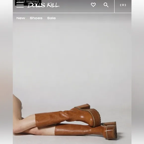Dolls Kill Delia’s Vintage Soul Knee Hig Faux Leather Platform Boots