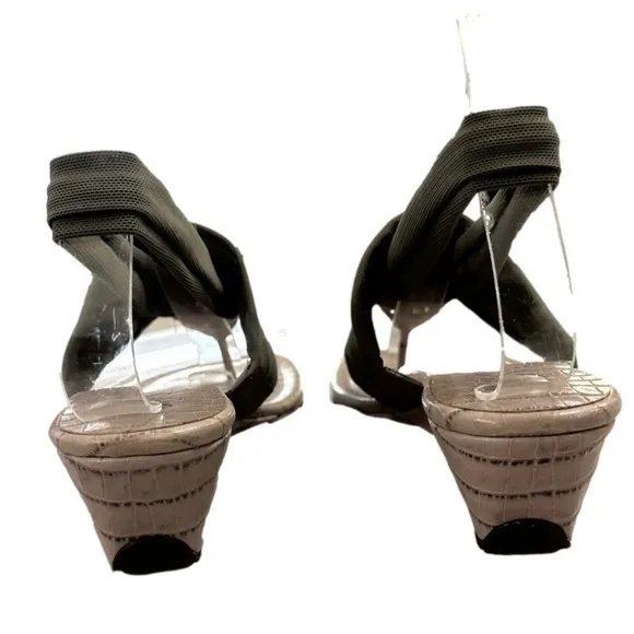 Donald J Pliner Dasan olive Wedge Slide Thong Sandals Women’s shoes size 7.5