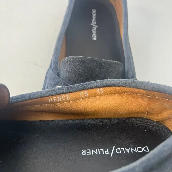 Donald J Pliner Driving Shoes Hence Suede Loafers Men's Size 11 Blue Color