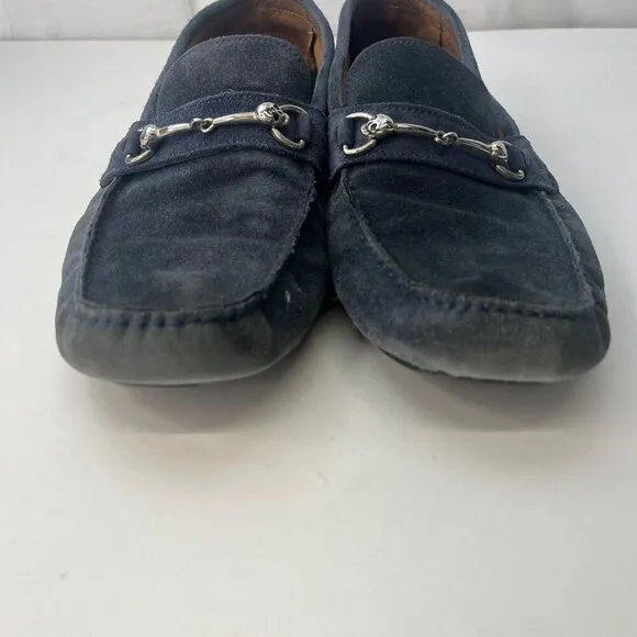 Donald J Pliner Driving Shoes Hence Suede Loafers Men's Size 11 Blue Color