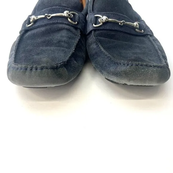 Donald J Pliner Driving Shoes Hence Suede Loafers Men's Size 11 Blue Color
