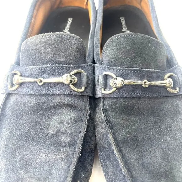 Donald J Pliner Driving Shoes Hence Suede Loafers Men's Size 11 Blue Color