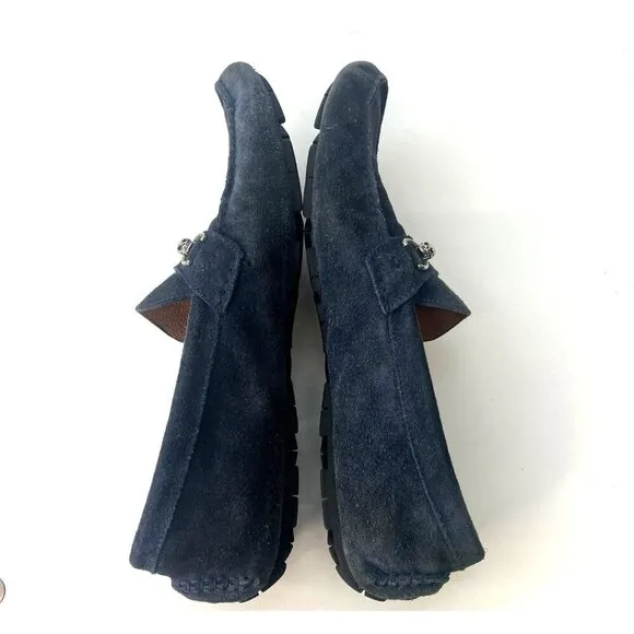 Donald J Pliner Driving Shoes Hence Suede Loafers Men's Size 11 Blue Color