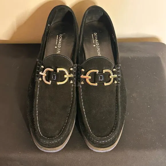 Donald J Pliner Men's Lelio Black Suede Slip-On Loafer Size 9