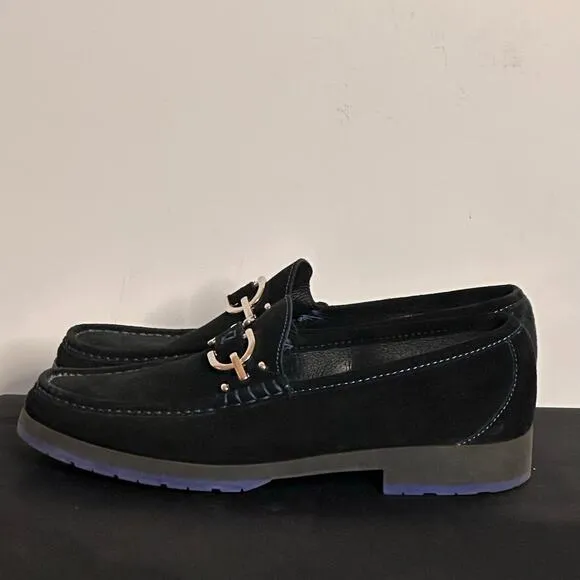 Donald J Pliner Men's Lelio Black Suede Slip-On Loafer Size 9
