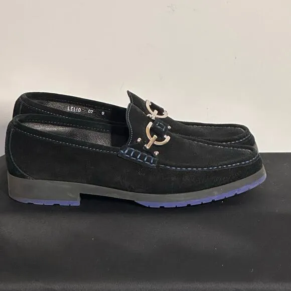 Donald J Pliner Men's Lelio Black Suede Slip-On Loafer Size 9