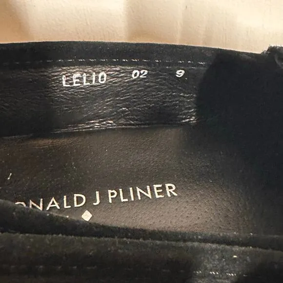 Donald J Pliner Men's Lelio Black Suede Slip-On Loafer Size 9