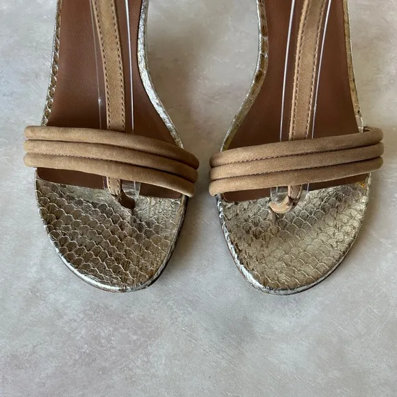 Donald J Pliner Viva Suede Leather T Strap Sandals‎