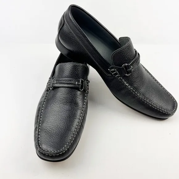 Donald Pliner Donnie Leather Slip On Loafers Size 13