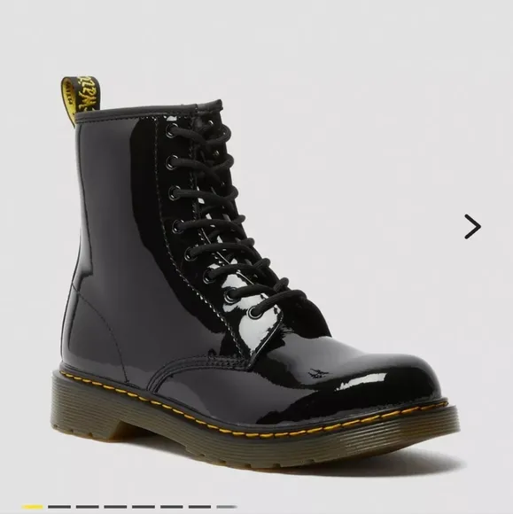 Dr. Martens 1460Y Patent Leather Lace Up Boots