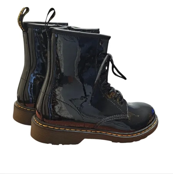Dr. Martens 1460Y Patent Leather Lace Up Boots