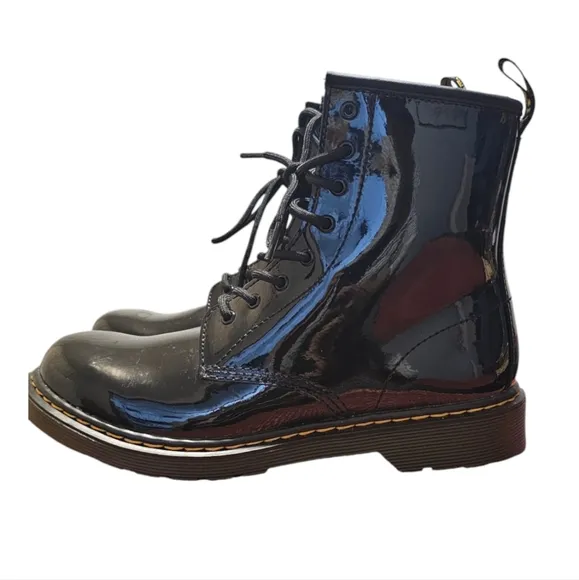 Dr. Martens 1460Y Patent Leather Lace Up Boots