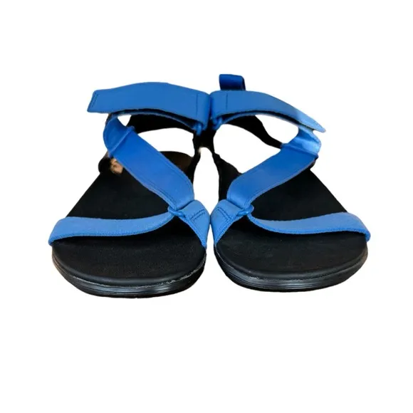 Dr. Martens Balfour Women's Z-Strap Black/Blue Air Wair cushioned sole Sandals