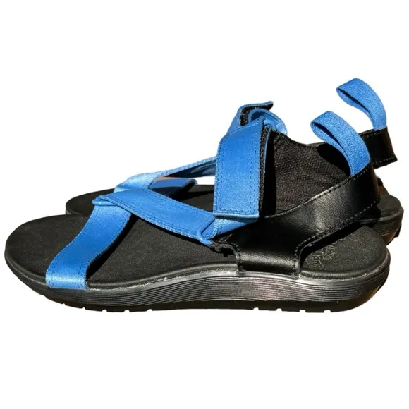 Dr. Martens Balfour Women's Z-Strap Black/Blue Air Wair cushioned sole Sandals
