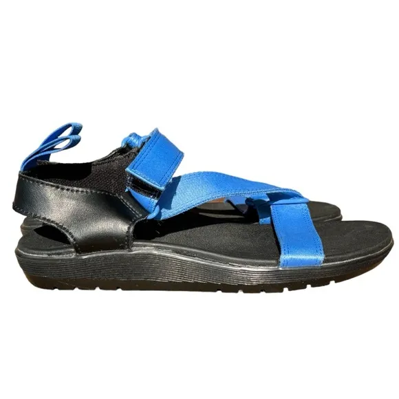 Dr. Martens Balfour Women's Z-Strap Black/Blue Air Wair cushioned sole Sandals