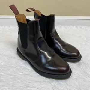 Dr. Martens Flora Arcadia Leather Chelsea Boots Cherry Red Women's Size 7