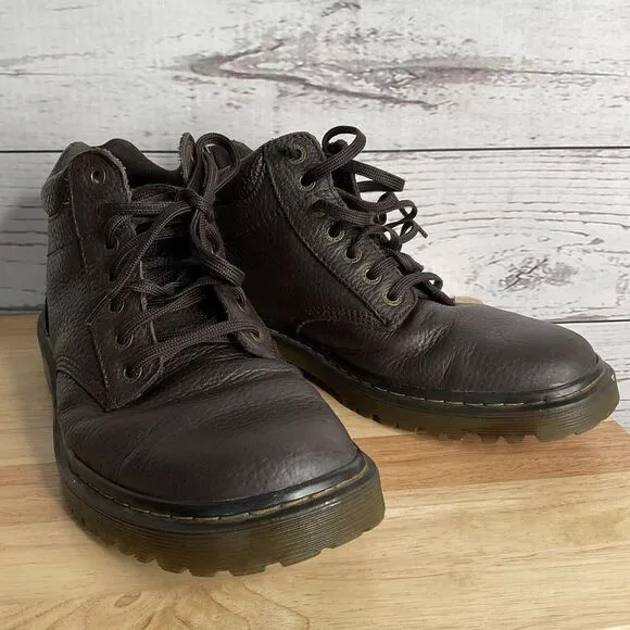 Dr Martens HARRISFIELD Men’s 11  Brown Chukka Pebbled Leather LaceUp Ankle Boots