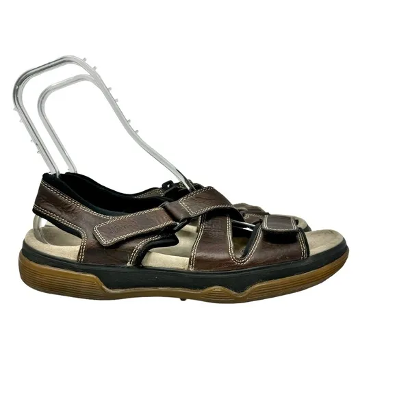 Dr Martens Leather Fisherman Crossover Strap Sandals Brown Mens Size 13