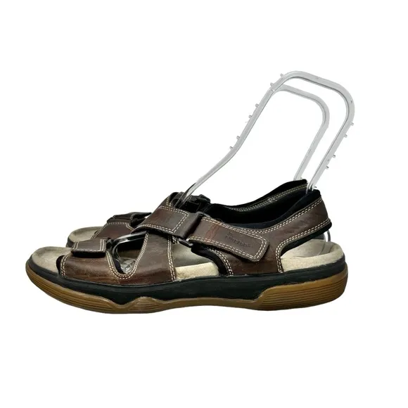 Dr Martens Leather Fisherman Crossover Strap Sandals Brown Mens Size 13