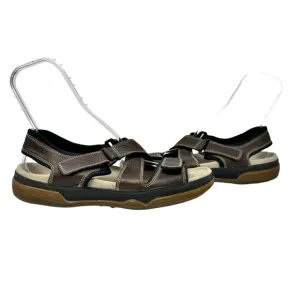 Dr Martens Leather Fisherman Crossover Strap Sandals Brown Mens Size 13
