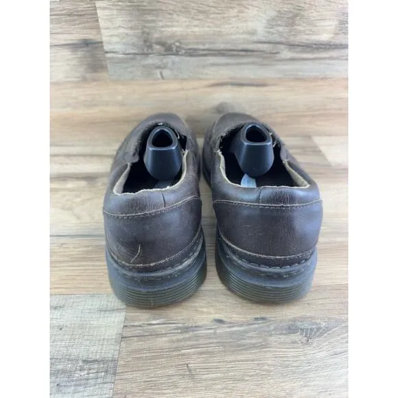 Dr. Martens Men’s 10 M Hickmire Brown Slip On Leather Loafers Shoes