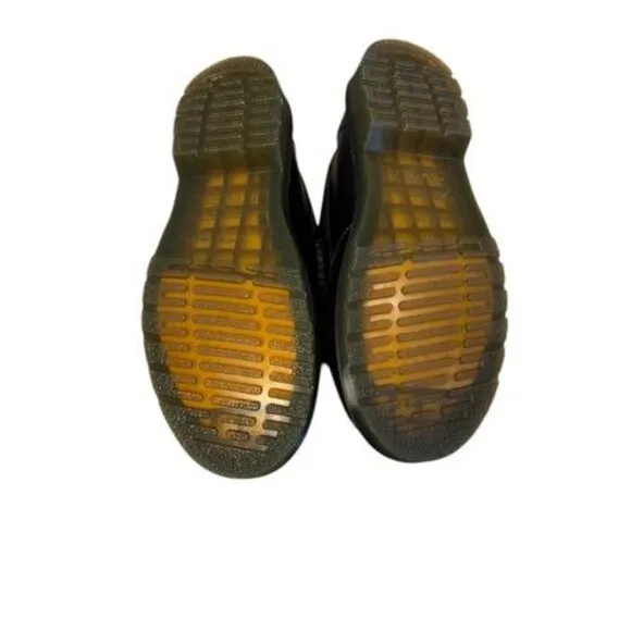 Dr. Martens Penton Floral Loafers Black Leather Jacquard Slip On