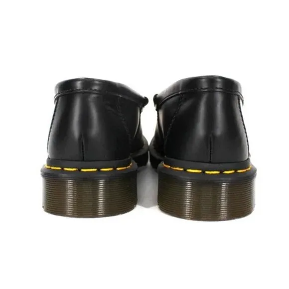 Dr. Martens Penton Floral Loafers Black Leather Jacquard Slip On