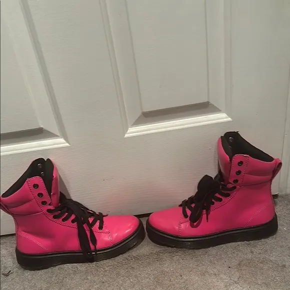 Dr. Martens Pink High-Top Boots