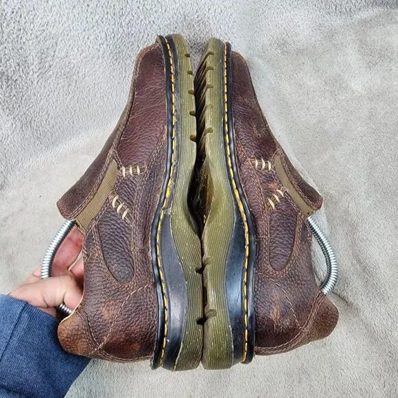 Dr Martens Shoes Mens Size 8 Brown Leather Slip On Loafers *GUC*
