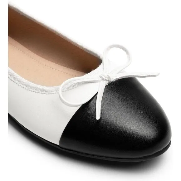 Dream Pairs Flat Shoes Women White CALF PU Round Toe Ballet Comfortable Shoes