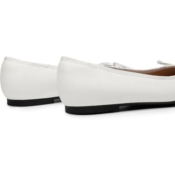 Dream Pairs Flat Shoes Women White CALF PU Round Toe Ballet Comfortable Shoes