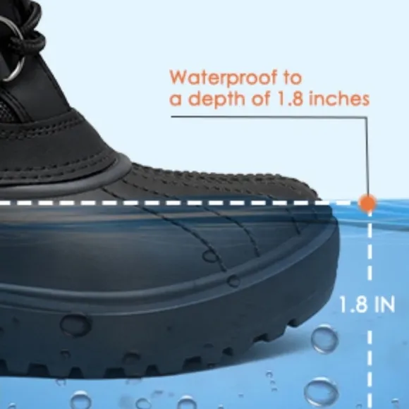 DREAM PAIRS Kids Boys Girls Winter Snow Boots Waterproof Insulated Outdoor Snow