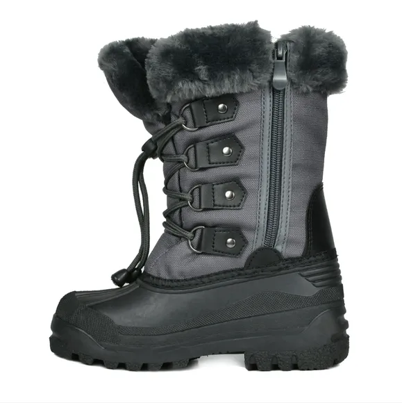 DREAM PAIRS Kids Boys Girls Winter Snow Boots Waterproof Insulated Outdoor Snow