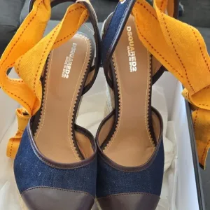 DSQUARED2 Blue and Brown Espadrilles Casual Comfort