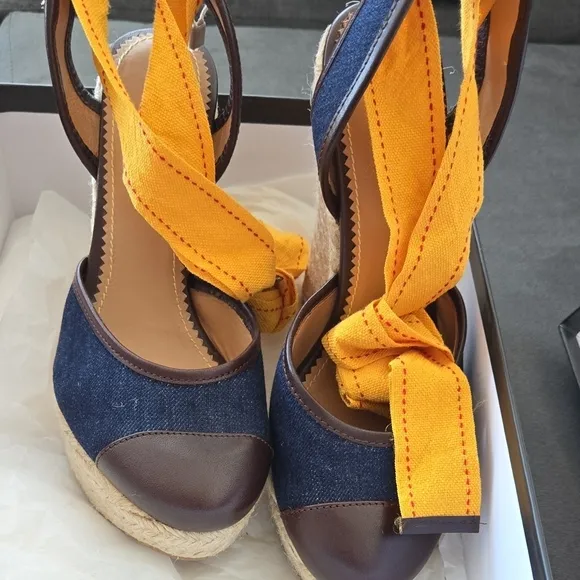 DSQUARED2 Blue and Brown Espadrilles Casual Comfort